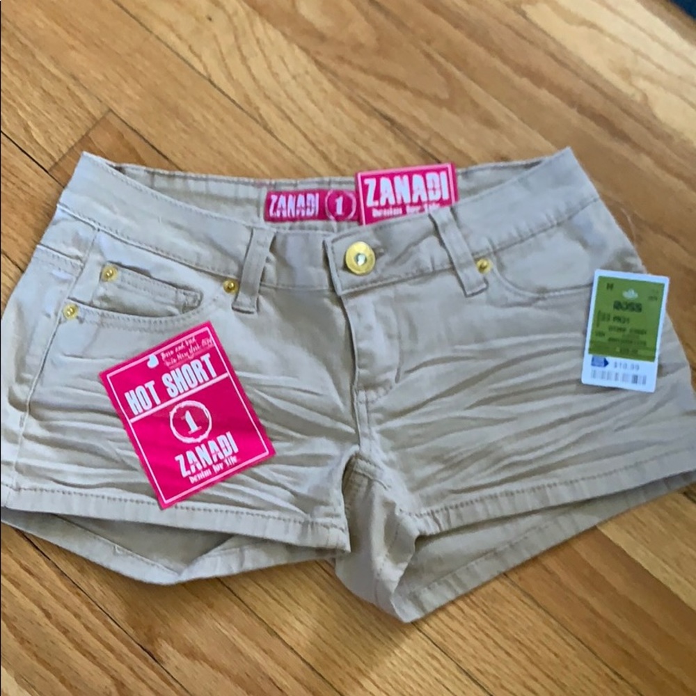 Tan jean shorts